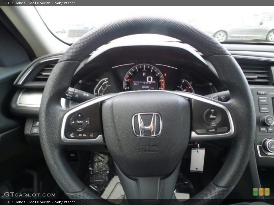 Ivory Interior Steering Wheel for the 2017 Honda Civic LX Sedan #118505025