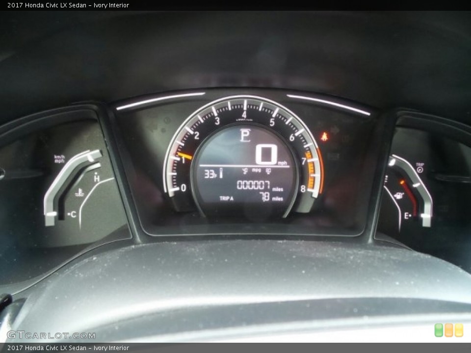 Ivory Interior Gauges for the 2017 Honda Civic LX Sedan #118505034