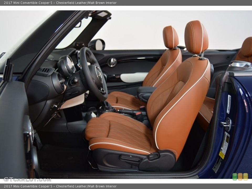 Chesterfield Leather/Malt Brown Interior Front Seat for the 2017 Mini Convertible Cooper S #118507146