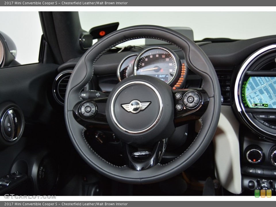 Chesterfield Leather/Malt Brown Interior Steering Wheel for the 2017 Mini Convertible Cooper S #118507320