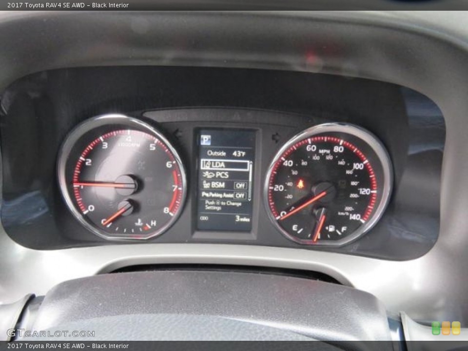 Black Interior Gauges for the 2017 Toyota RAV4 SE AWD #118514737