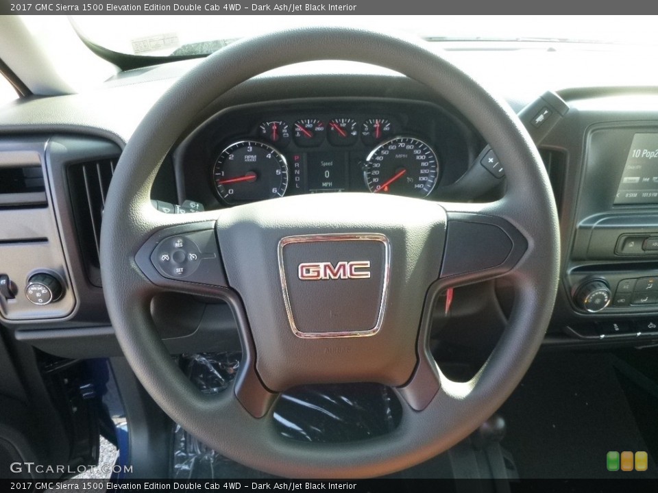 Dark Ash/Jet Black Interior Steering Wheel for the 2017 GMC Sierra 1500 Elevation Edition Double Cab 4WD #118517281