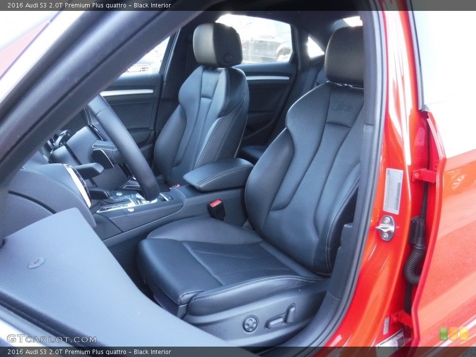 Black Interior Front Seat for the 2016 Audi S3 2.0T Premium Plus quattro #118530220