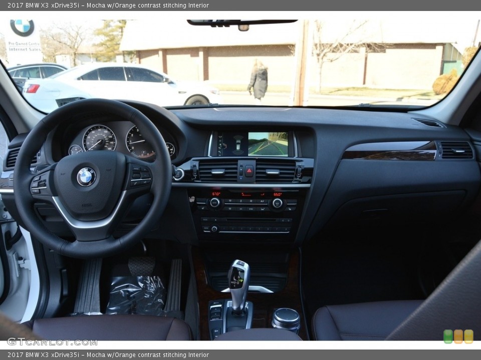 Mocha w/Orange contrast stitching Interior Dashboard for the 2017 BMW X3 xDrive35i #118531546