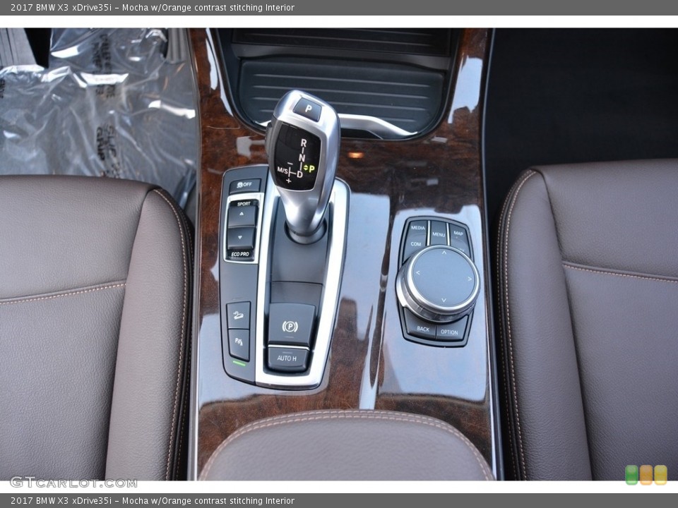 Mocha w/Orange contrast stitching Interior Transmission for the 2017 BMW X3 xDrive35i #118531588