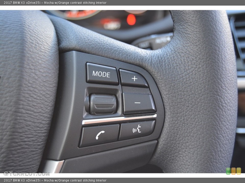 Mocha w/Orange contrast stitching Interior Controls for the 2017 BMW X3 xDrive35i #118531651