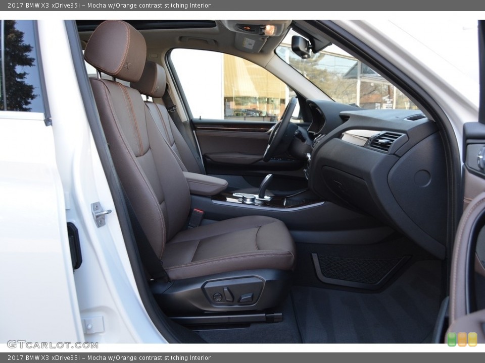 Mocha w/Orange contrast stitching Interior Front Seat for the 2017 BMW X3 xDrive35i #118531807