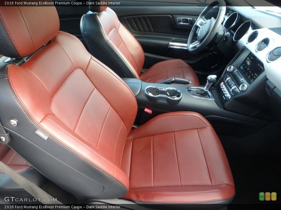 Dark Saddle Interior Front Seat for the 2016 Ford Mustang EcoBoost Premium Coupe #118536772