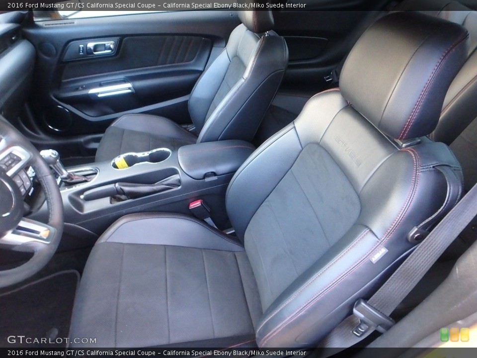 California Special Ebony Black/Miko Suede 2016 Ford Mustang Interiors