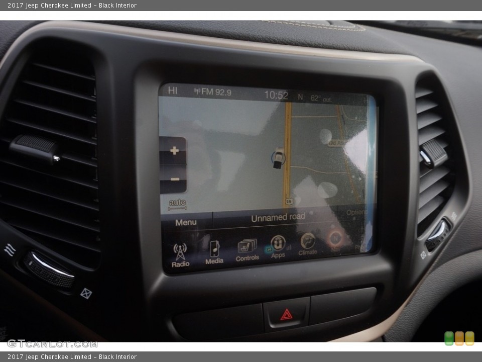 Black Interior Navigation for the 2017 Jeep Cherokee Limited #118538817