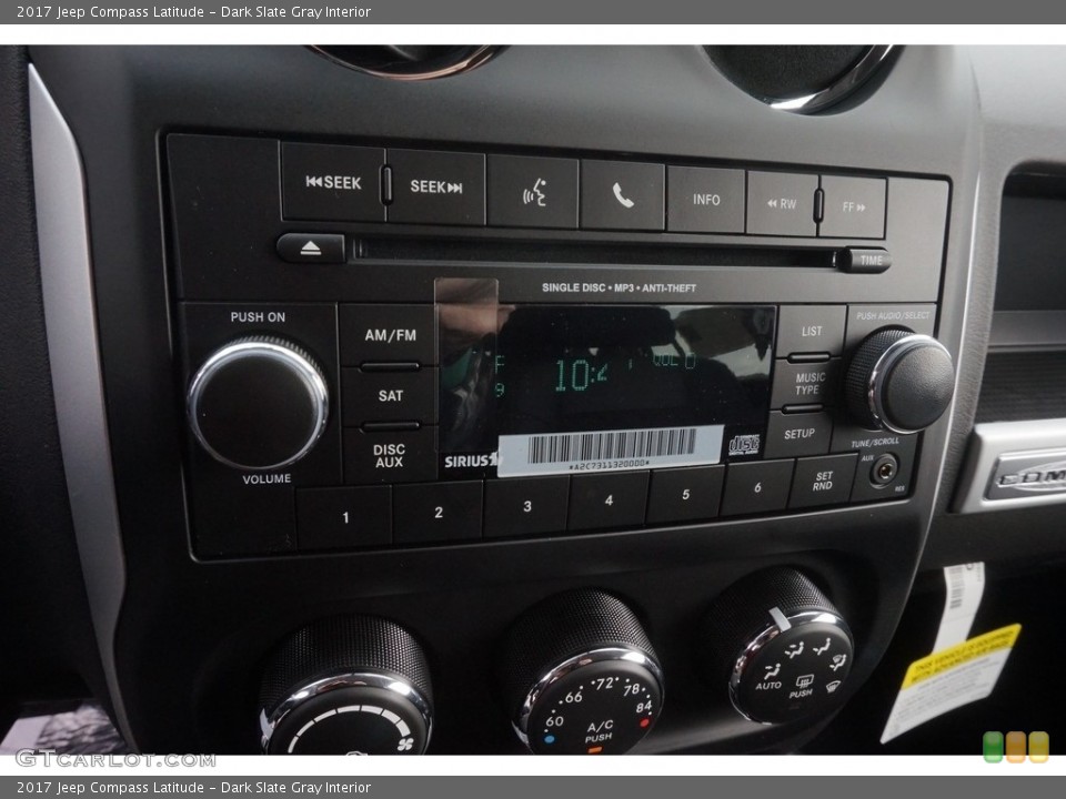 Dark Slate Gray Interior Controls for the 2017 Jeep Compass Latitude #118539255