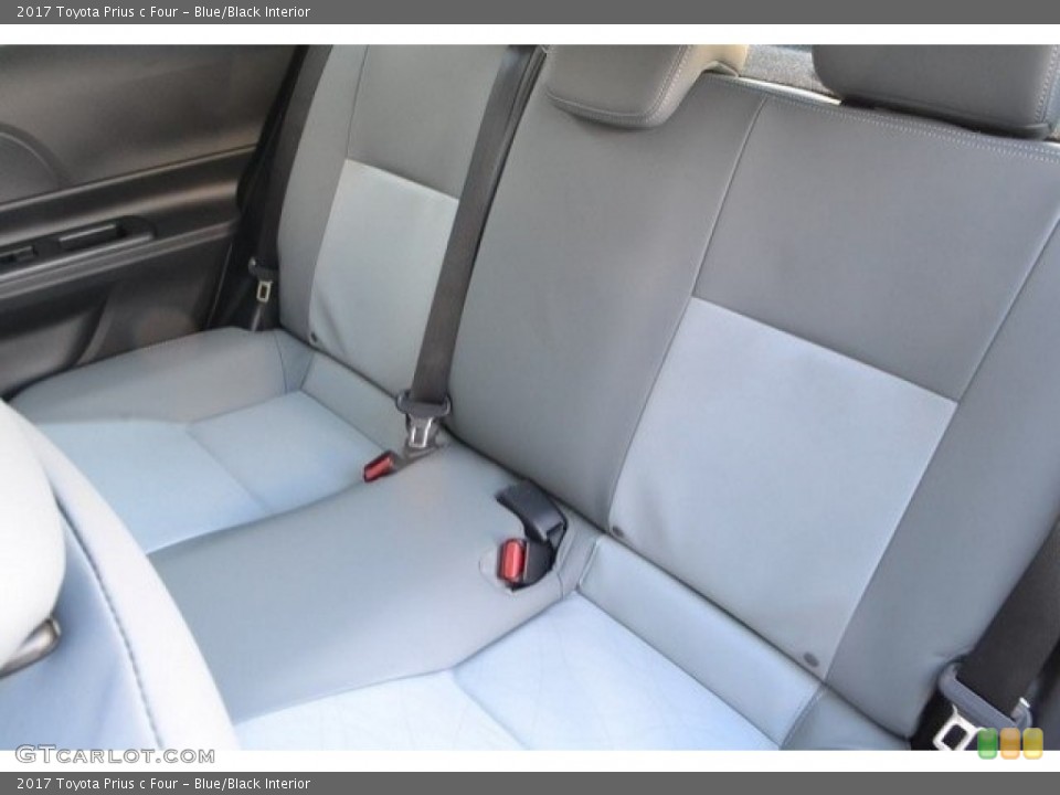 Blue/Black Interior Rear Seat for the 2017 Toyota Prius c Four #118544964