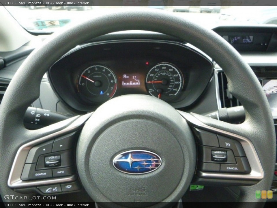 Black Interior Steering Wheel for the 2017 Subaru Impreza 2.0i 4-Door #118545852