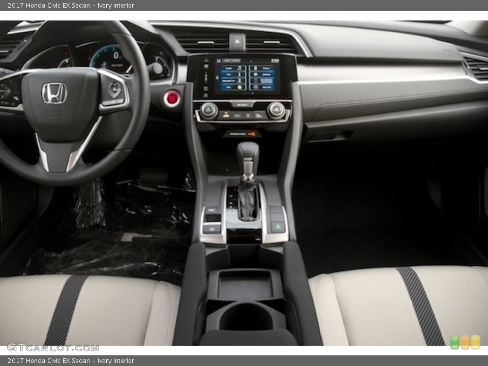 Ivory Interior Dashboard for the 2017 Honda Civic EX Sedan #118548762
