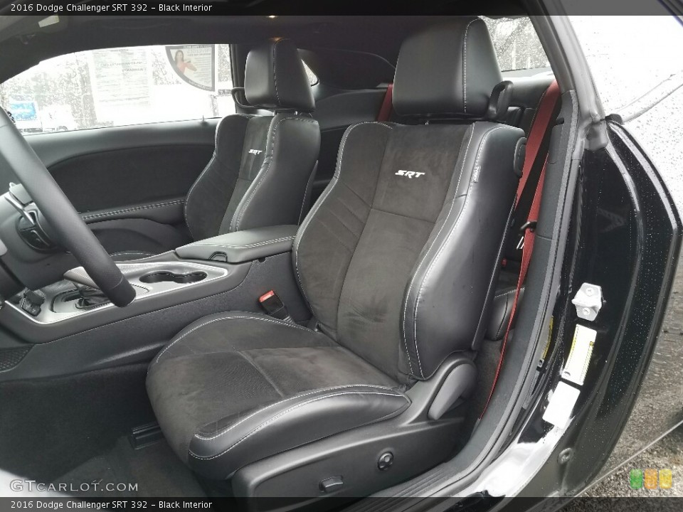 Black Interior Front Seat for the 2016 Dodge Challenger SRT 392 #118549413