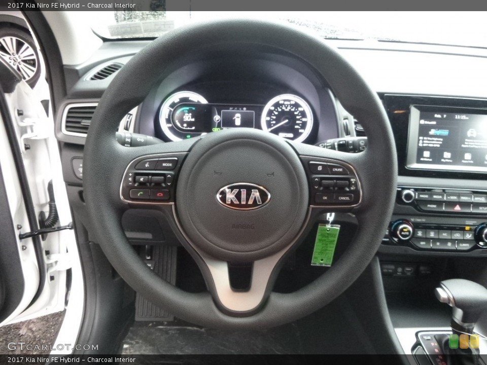 Charcoal Interior Steering Wheel for the 2017 Kia Niro FE Hybrid #118554225