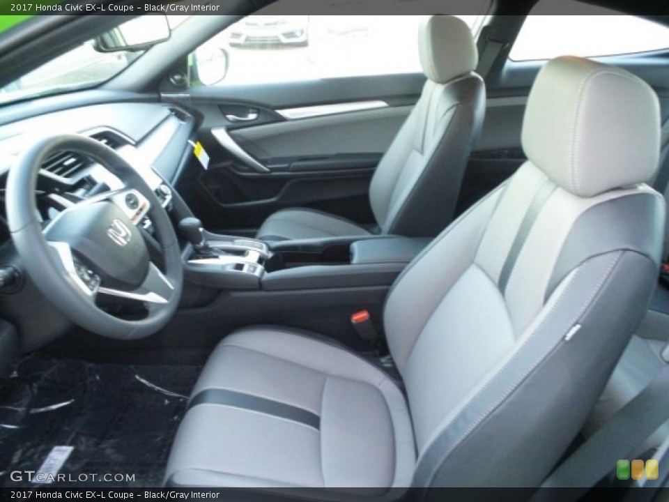 Black/Gray Interior Photo for the 2017 Honda Civic EX-L Coupe #118558797
