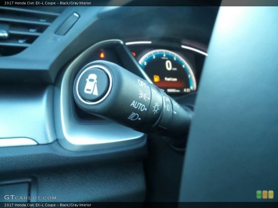 Black/Gray Interior Controls for the 2017 Honda Civic EX-L Coupe #118558860