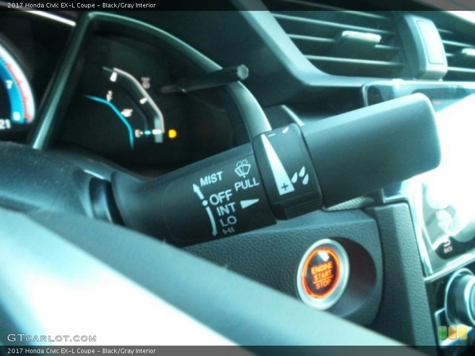 Black/Gray Interior Controls for the 2017 Honda Civic EX-L Coupe #118558875