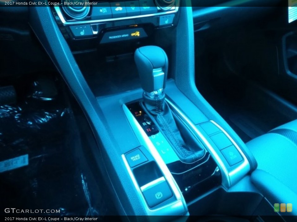 Black/Gray Interior Transmission for the 2017 Honda Civic EX-L Coupe #118558920