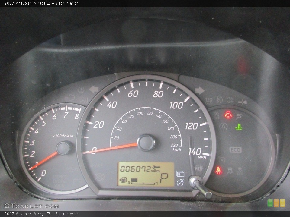 Black Interior Gauges for the 2017 Mitsubishi Mirage ES #118561047