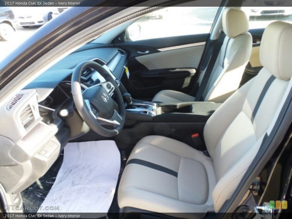 Ivory Interior Front Seat for the 2017 Honda Civic EX Sedan #118561115