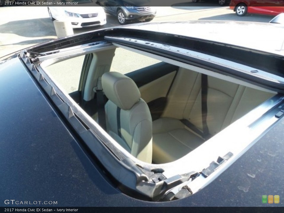 Ivory Interior Sunroof for the 2017 Honda Civic EX Sedan #118561168