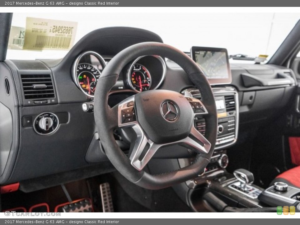 designo Classic Red Interior Steering Wheel for the 2017 Mercedes-Benz G 63 AMG #118569018