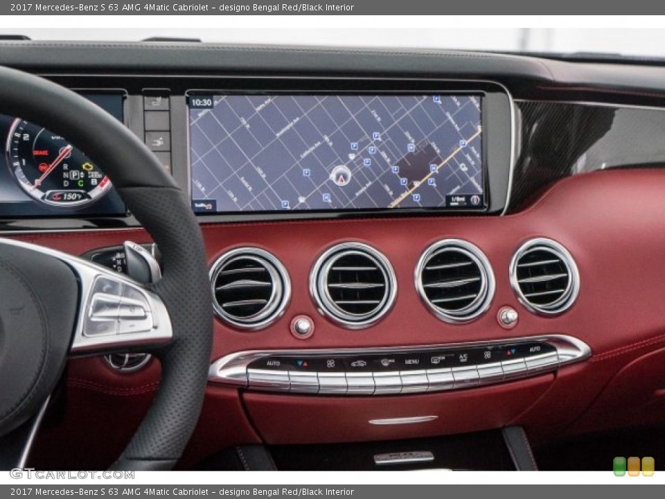 designo Bengal Red/Black Interior Navigation for the 2017 Mercedes-Benz S 63 AMG 4Matic Cabriolet #118570185