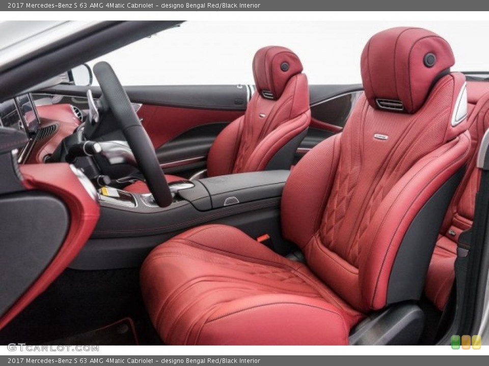 designo Bengal Red/Black Interior Front Seat for the 2017 Mercedes-Benz S 63 AMG 4Matic Cabriolet #118570217