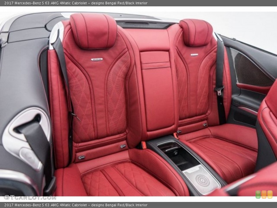 designo Bengal Red/Black Interior Rear Seat for the 2017 Mercedes-Benz S 63 AMG 4Matic Cabriolet #118570317