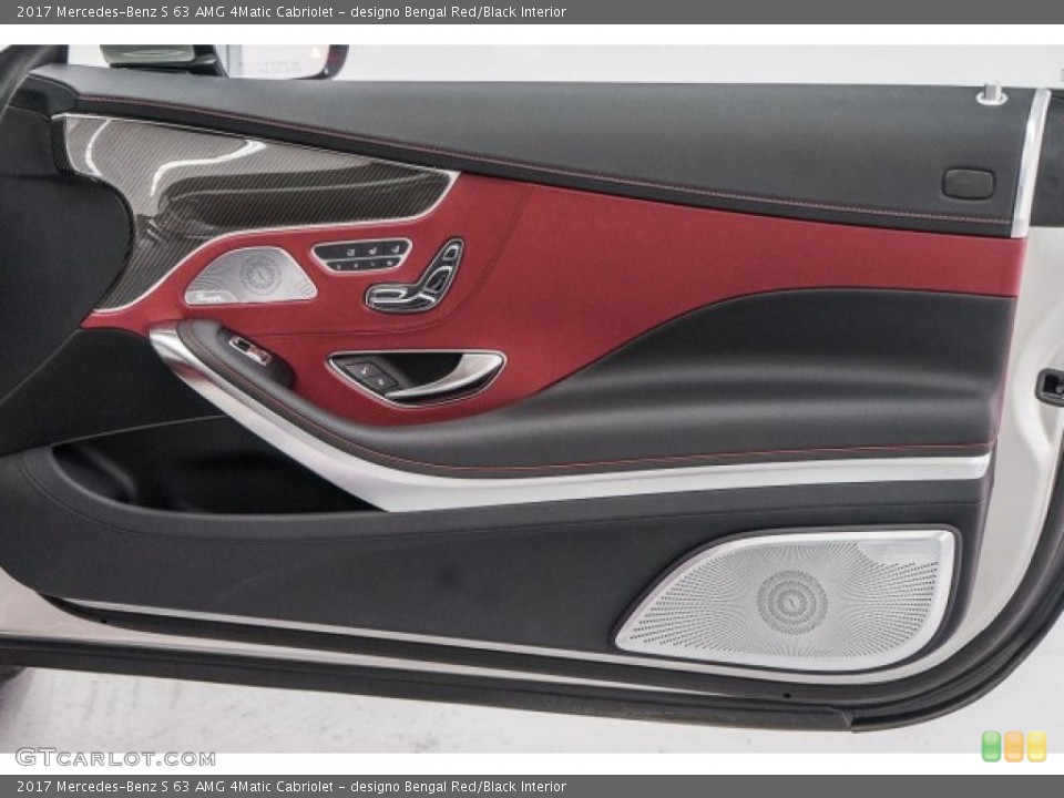 designo Bengal Red/Black Interior Door Panel for the 2017 Mercedes-Benz S 63 AMG 4Matic Cabriolet #118570485