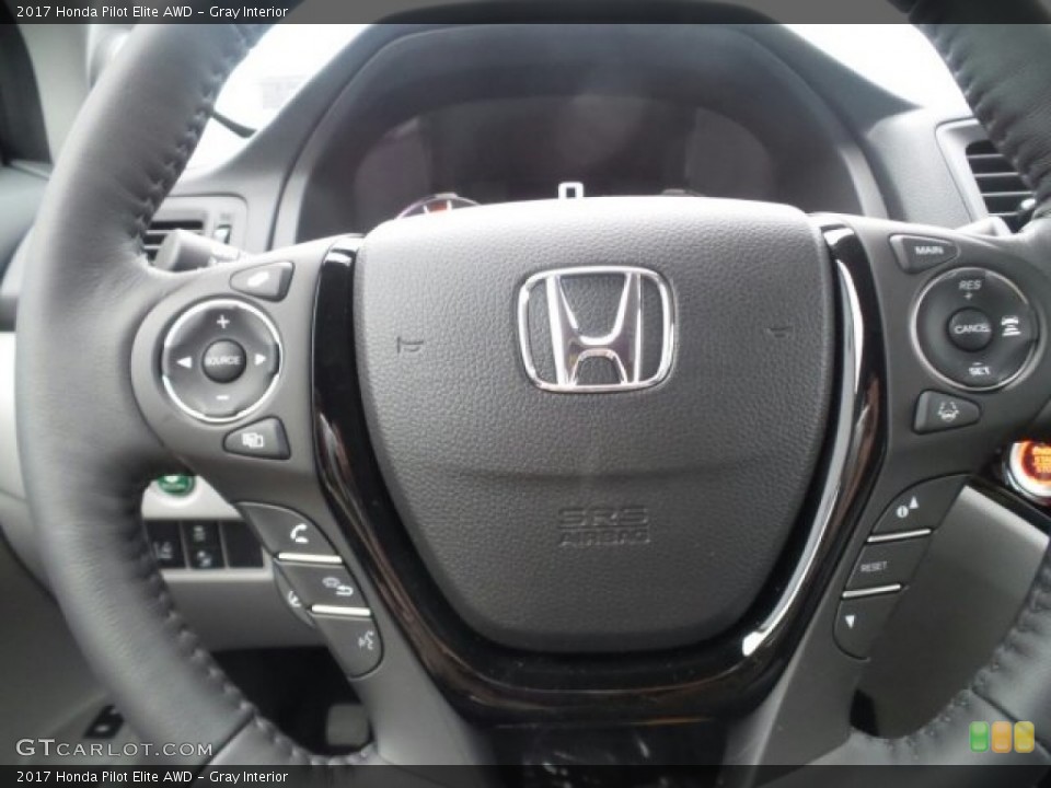 Gray Interior Steering Wheel for the 2017 Honda Pilot Elite AWD #118573941
