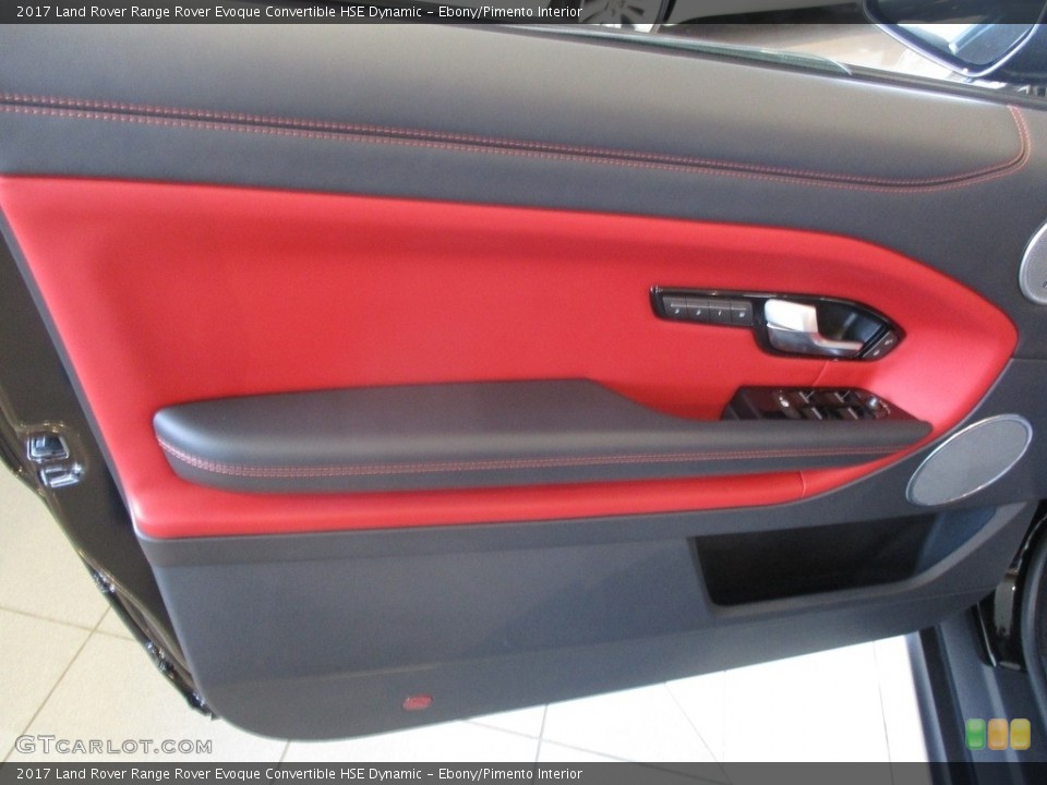 Ebony/Pimento Interior Door Panel for the 2017 Land Rover Range Rover Evoque Convertible HSE Dynamic #118584373