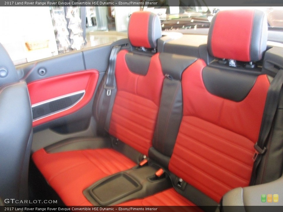 Ebony/Pimento Interior Rear Seat for the 2017 Land Rover Range Rover Evoque Convertible HSE Dynamic #118584430