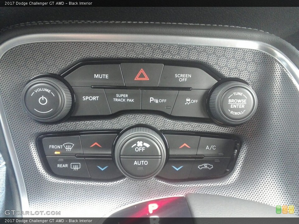 Black Interior Controls for the 2017 Dodge Challenger GT AWD #118585741