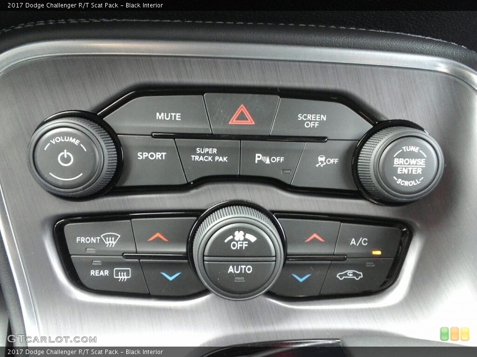 Black Interior Controls for the 2017 Dodge Challenger R/T Scat Pack #118587439
