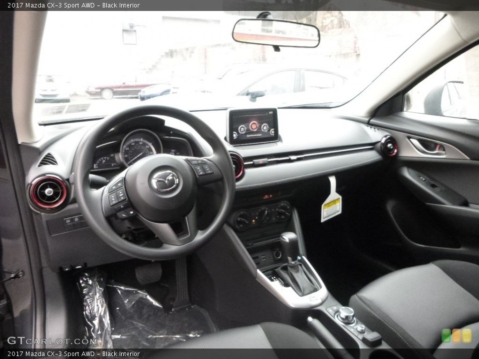 Black Interior Dashboard for the 2017 Mazda CX-3 Sport AWD #118588006