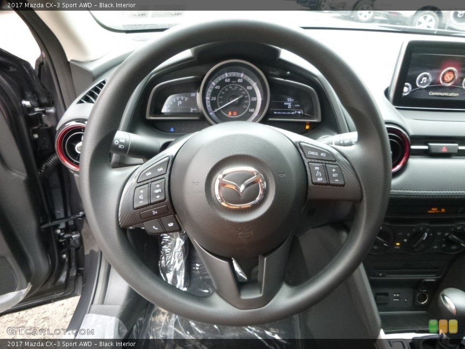 Black Interior Steering Wheel for the 2017 Mazda CX-3 Sport AWD #118588117