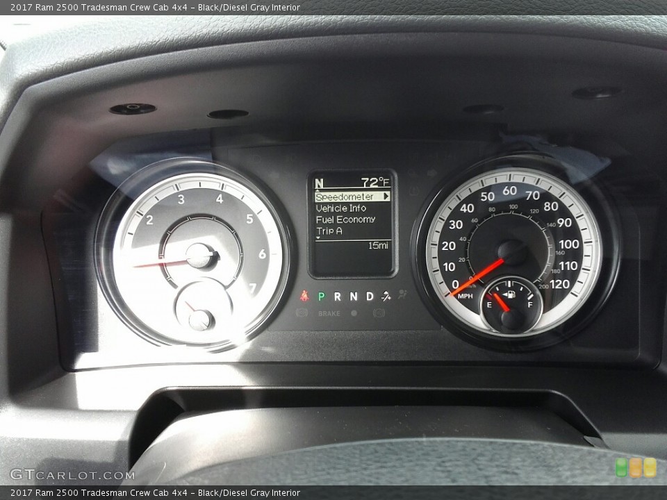 Black/Diesel Gray Interior Gauges for the 2017 Ram 2500 Tradesman Crew Cab 4x4 #118589065