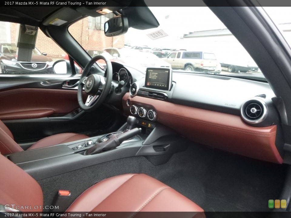 Tan Interior Dashboard for the 2017 Mazda MX-5 Miata RF Grand Touring #118589599