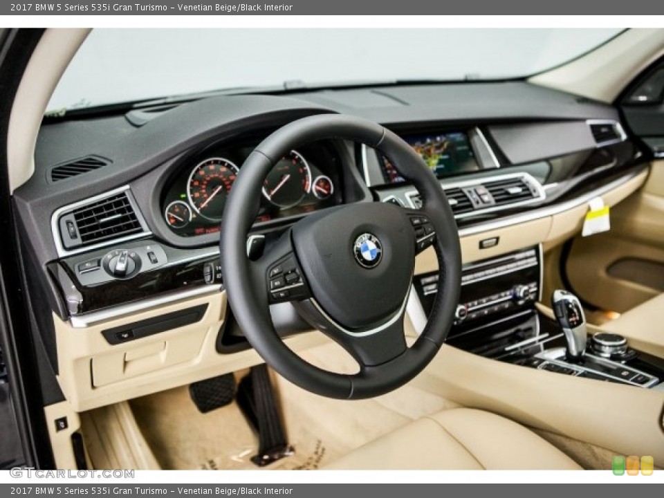 Venetian Beige/Black Interior Dashboard for the 2017 BMW 5 Series 535i Gran Turismo #118589992