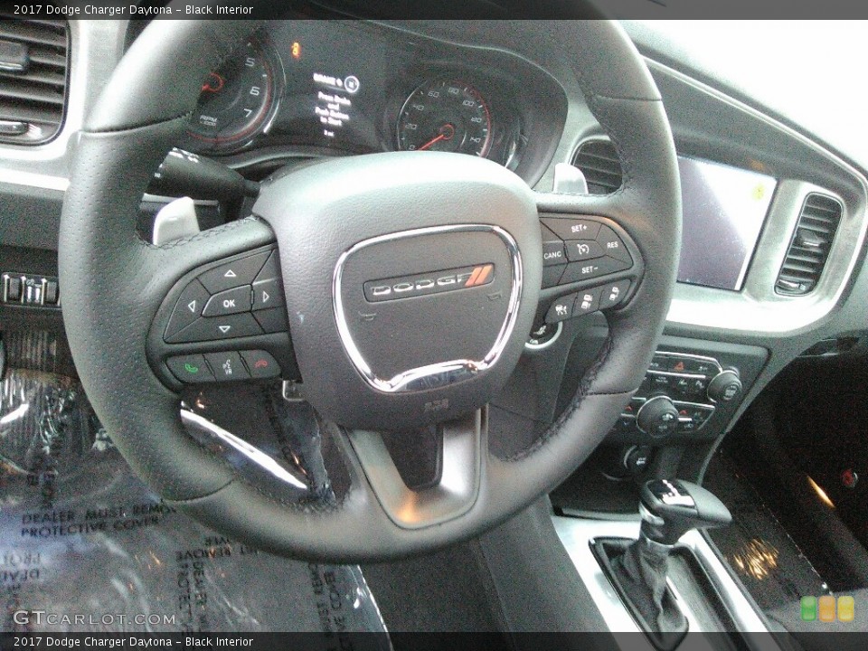 Black Interior Steering Wheel for the 2017 Dodge Charger Daytona #118590016