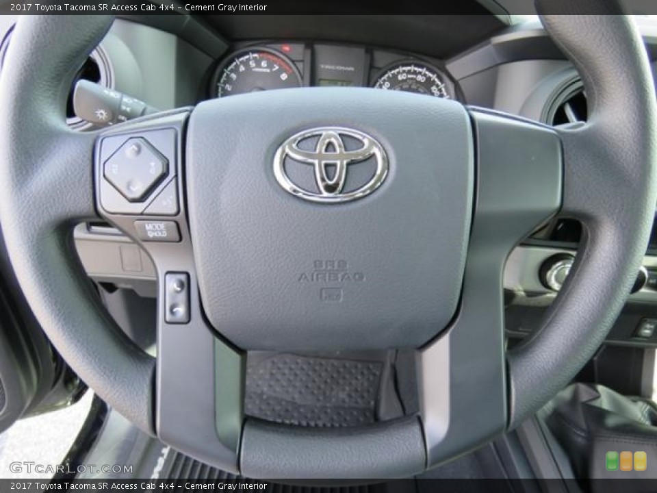 Cement Gray Interior Steering Wheel for the 2017 Toyota Tacoma SR Access Cab 4x4 #118590406