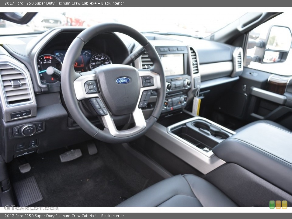 Black Interior Photo for the 2017 Ford F250 Super Duty Platinum Crew Cab 4x4 #118596223