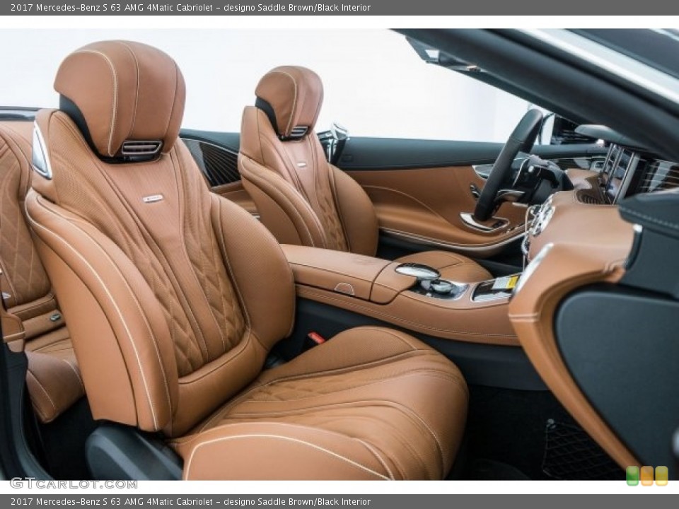 designo Saddle Brown/Black Interior Front Seat for the 2017 Mercedes-Benz S 63 AMG 4Matic Cabriolet #118609556