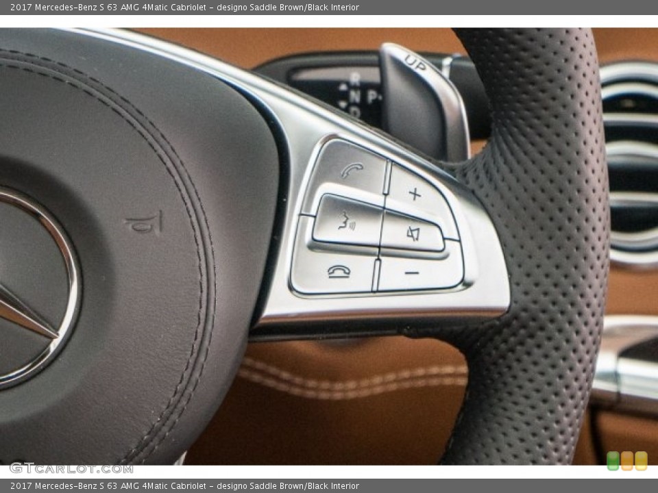 designo Saddle Brown/Black Interior Controls for the 2017 Mercedes-Benz S 63 AMG 4Matic Cabriolet #118609592