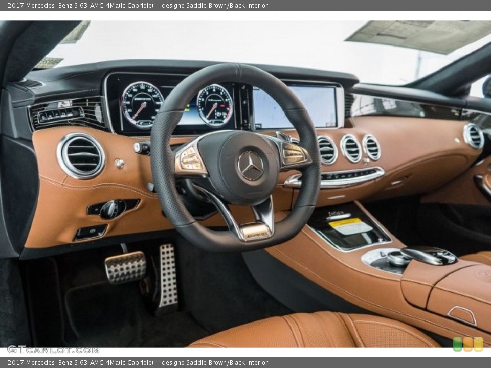 designo Saddle Brown/Black Interior Dashboard for the 2017 Mercedes-Benz S 63 AMG 4Matic Cabriolet #118609655