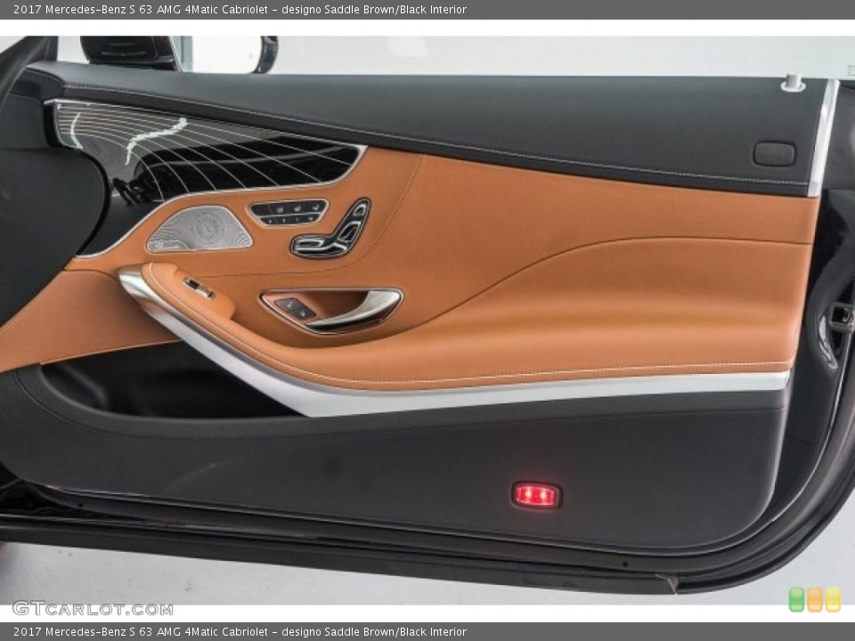 designo Saddle Brown/Black Interior Door Panel for the 2017 Mercedes-Benz S 63 AMG 4Matic Cabriolet #118609787