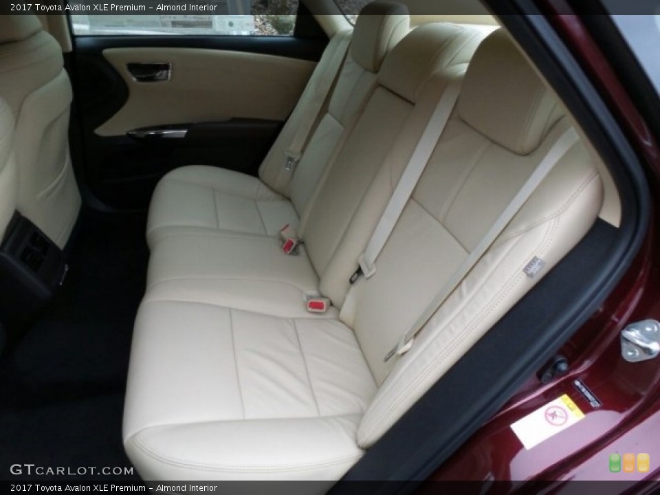 Almond Interior Rear Seat for the 2017 Toyota Avalon XLE Premium #118611224
